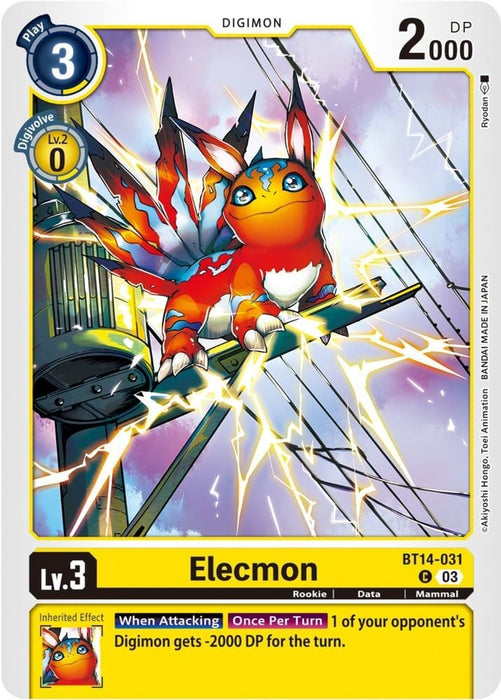 Elecmon (#BT14-031 C) (Blast Ace) Near Mint 