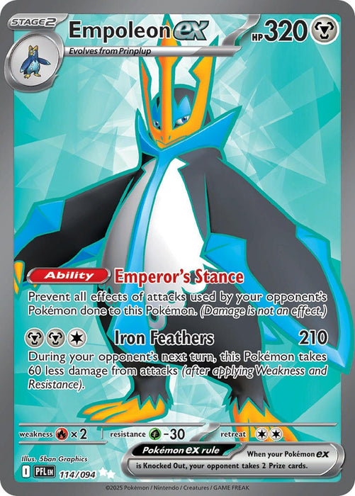 Empoleon ex (114/094) [Mega Evolution: Phantasmal Flames] 