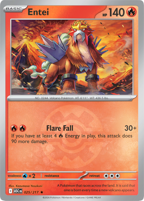 Entei (Quick Ball) (025/217) [Mega Evolution: Ascended Heroes]