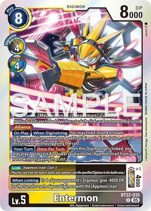 Entermon (#BT22-035 R) (Cyber Eden) Near Mint Foil 