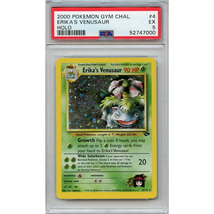 Erika's Venusaur (4/132) - Holo Rare - Gym Challenge [PSA 5] 