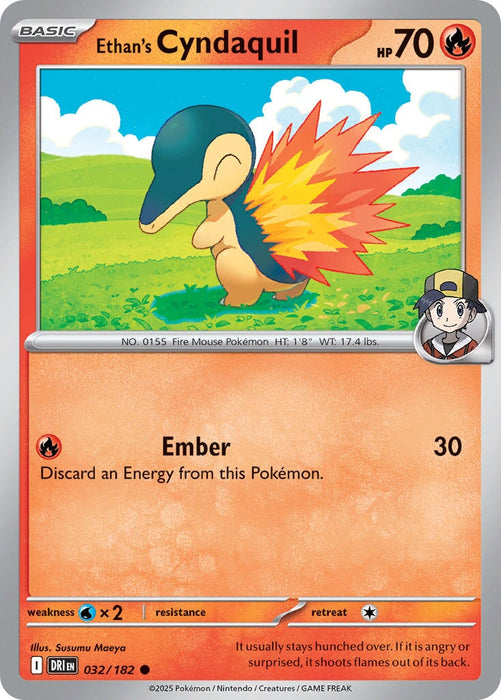 Ethan's Cyndaquil (032/182) [Scarlet & Violet: Destined Rivals] 