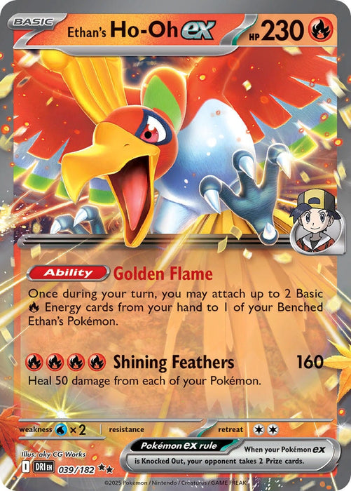 Ethan's Ho-Oh ex (039/182) [Scarlet & Violet: Destined Rivals] 