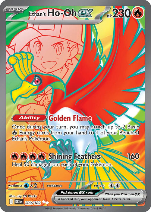 Ethan's Ho-Oh ex (209/182) [Scarlet & Violet: Destined Rivals] 