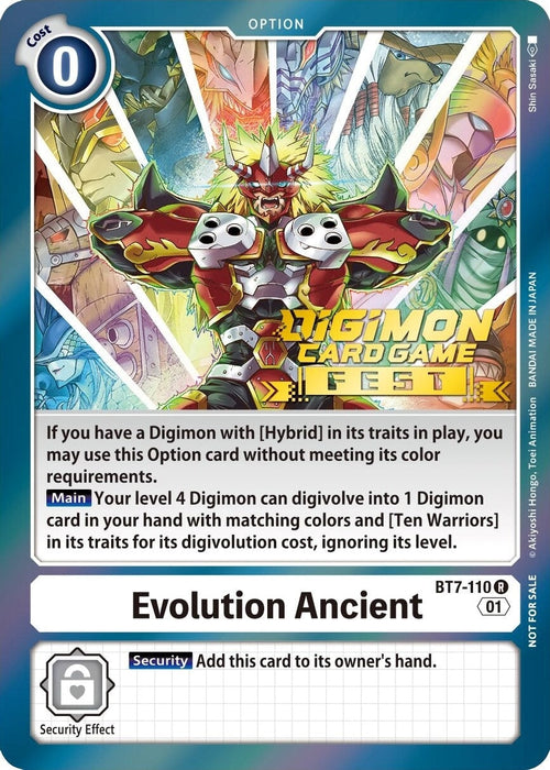 Evolution Ancient (Digimon Card Game Fest 2022) (BT7-110 R) 