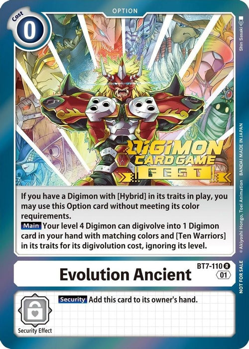 Evolution Ancient (Digimon Card Game Fest 2022) (#BT7-110 R) (Next Adventure) Near Mint Foil 