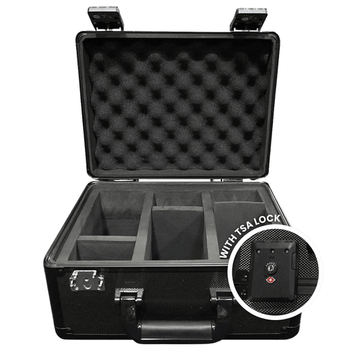 EVORETRO Aluminum Graded Card Storage Box w/ TSA Lock (3 Row) Black 