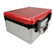 EVORETRO Aluminum Graded Card Storage Box w/ TSA Lock (3 Row) Red and Silver 