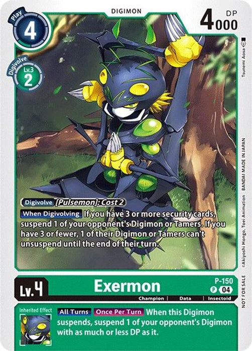 Exermon - P-150 (Store Tournament 2024 Jul. - Sep. Participation Pack) (#P-150 P) (Digimon Promotion Cards) Near Mint 