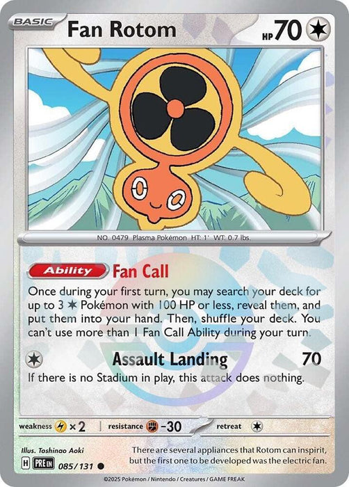 Fan Rotom (085/131) (Poke Ball Pattern) [Scarlet & Violet: Prismatic Evolutions] 