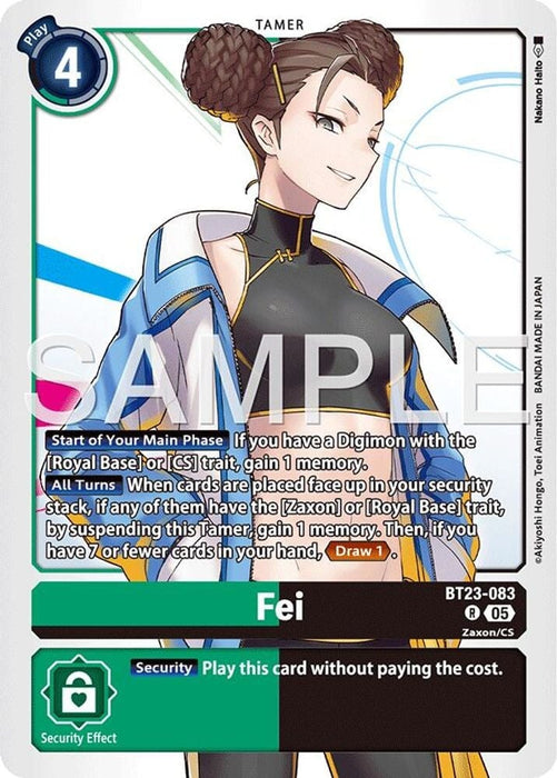 Fei (#BT23-083 R) (Hackers' Slumber) Near Mint Foil 