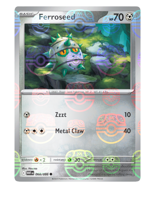 Ferroseed (068/086) (Master Ball Pattern) [Scarlet & Violet: White Flare] 