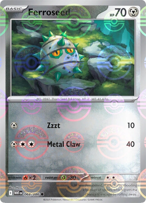 Ferroseed (068/086) (Poke Ball Pattern) [Scarlet & Violet: White Flare] 