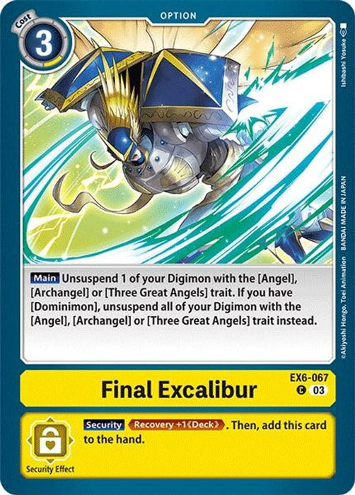 Final Excalibur (#EX6-067 C) (Infernal Ascension) Near Mint 