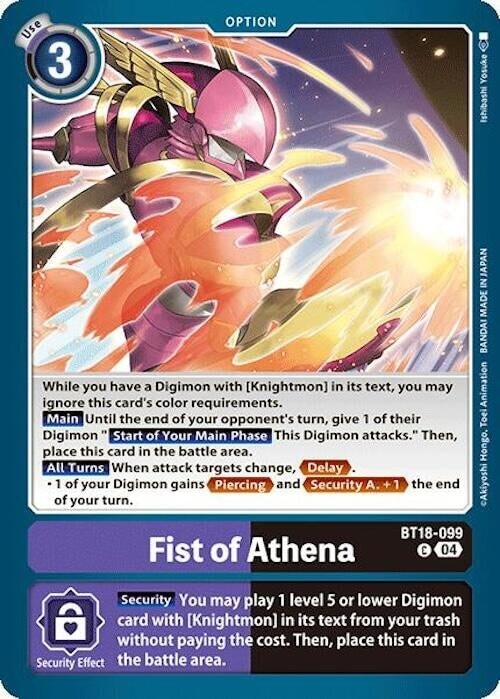 Fist of Athena (BT18-099 C) 