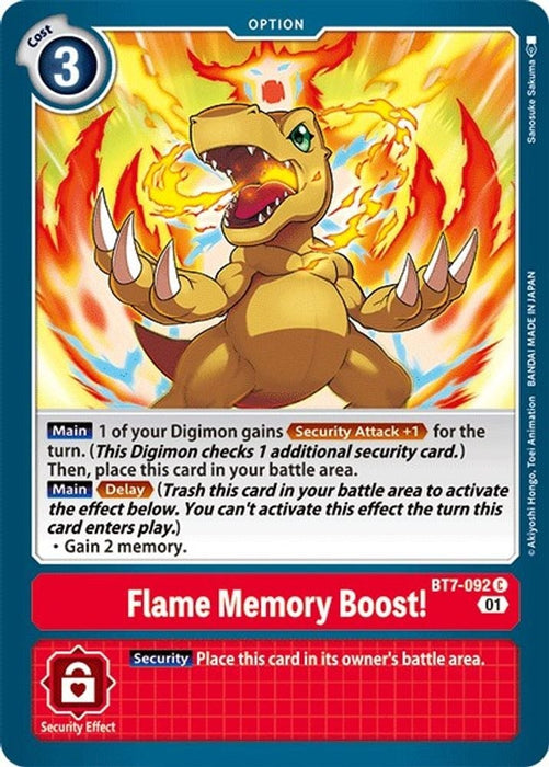 Flame Memory Boost! (#BT7-092 C) (Next Adventure) Near Mint 