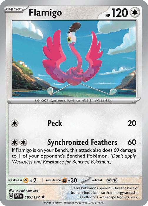 Flamigo (185/197) [Scarlet & Violet: Obsidian Flames] 