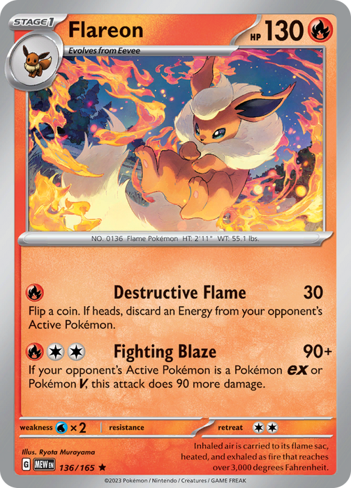 Flareon (136/165) [Scarlet & Violet: 151] 