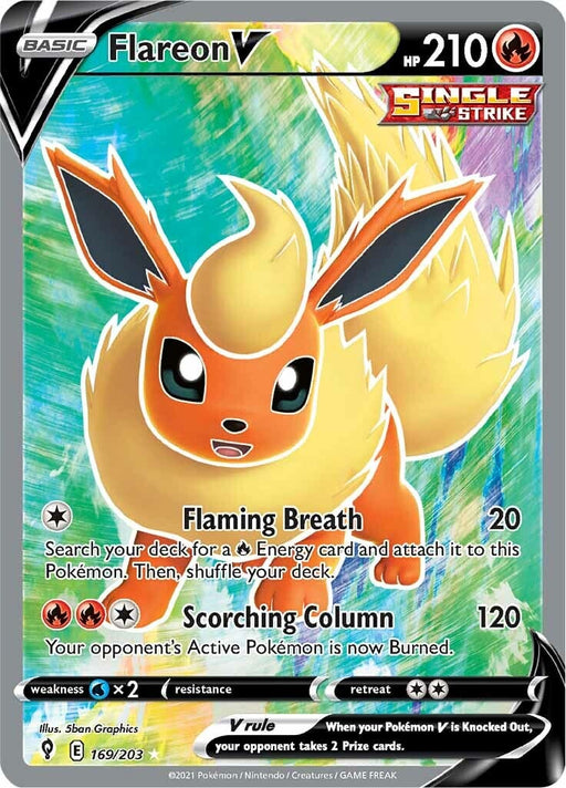 Flareon V (169/203) [Sword & Shield: Evolving Skies] 