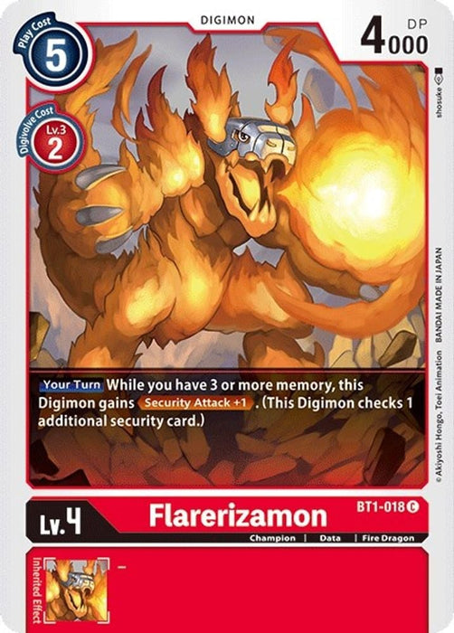 Flarerizamon (#BT1-018 C) (Release Special Booster 1.0) Near Mint 