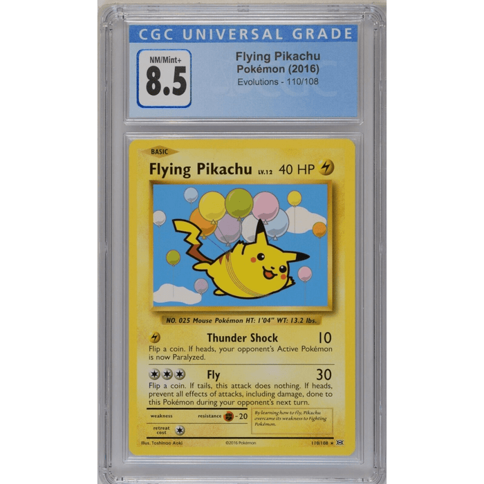 Flying Pikachu (110/108) - Secret Rare - Evolutions [CGC 8.5] 