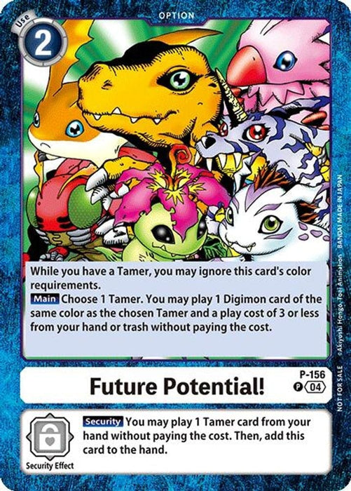 Future Potential! (Store Tournament 2024 Oct. - Dec. Participation Pack) (#P-156 P) (Digimon Promotion Cards) Near Mint 