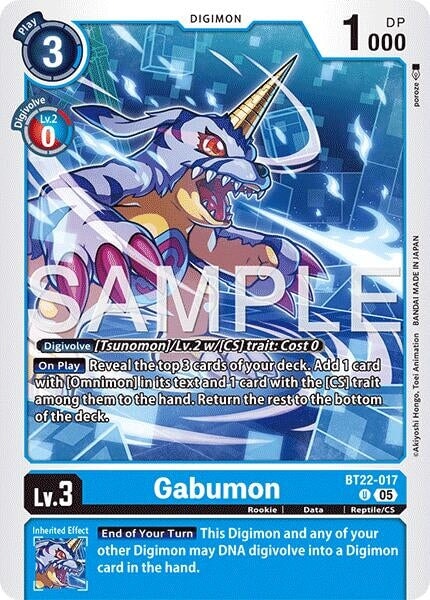 Image for Gabumon (BT22-017 U) - Digimon Card Game
