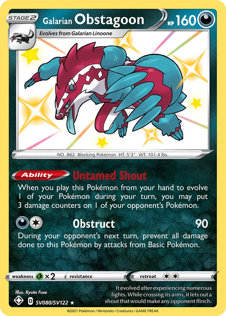 Galarian Obstagoon [Shining Fates: Shiny Vault] — Manta Trading