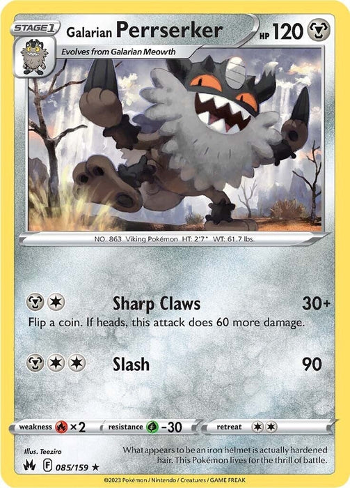 Galarian Perrserker (085/159) [Crown Zenith] 