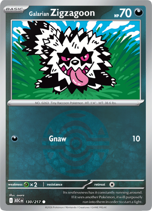 Galarian Zigzagoon (Dusk Ball) (130/217) [Mega Evolution: Ascended Heroes]