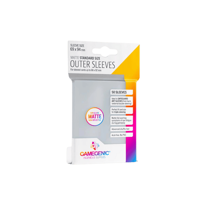 Gamegenic Matte Outer Sleeves - Standard Size (50) Clear Matte 