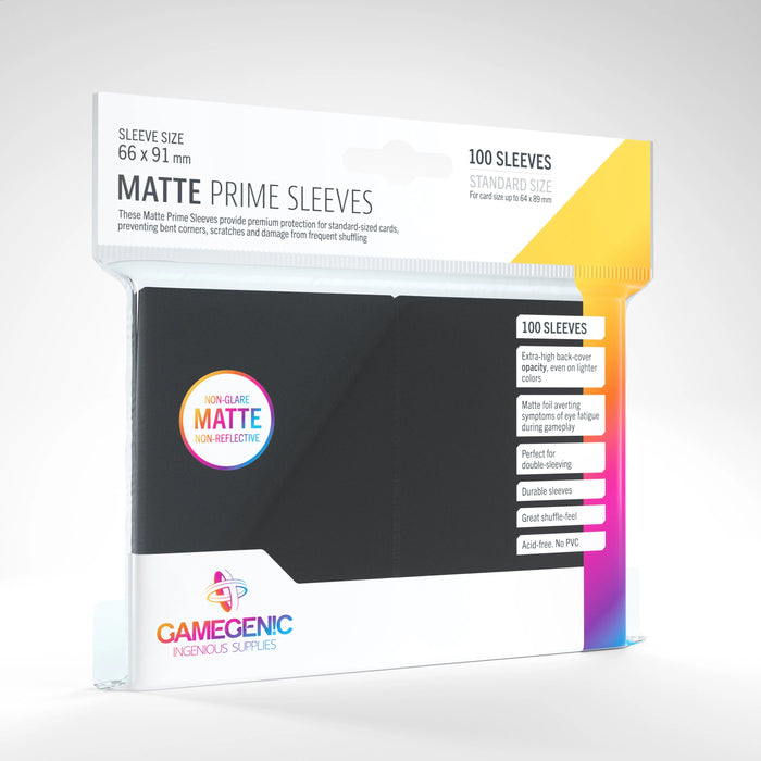 Gamegenic Matte Prime Sleeves - Standard Size (100) Black 
