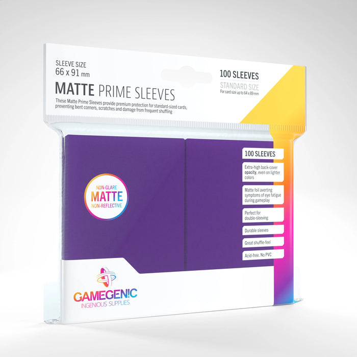 Gamegenic Matte Prime Sleeves - Standard Size (100) Purple 