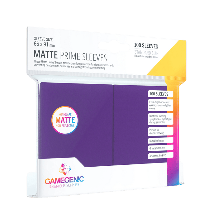 Gamegenic Matte Prime Sleeves - Standard Size (100) Purple 