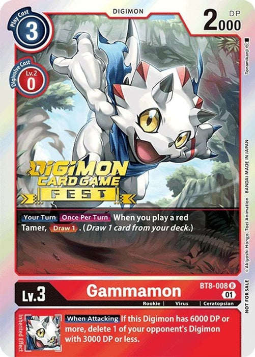 Gammamon Digimon Card Game Fest 2022 (#BT8-008 R) (Dimensional Phase) Near Mint Foil 