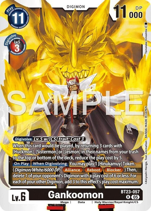 Gankoomon (#BT23-057 R) (Hackers' Slumber) Near Mint Foil 