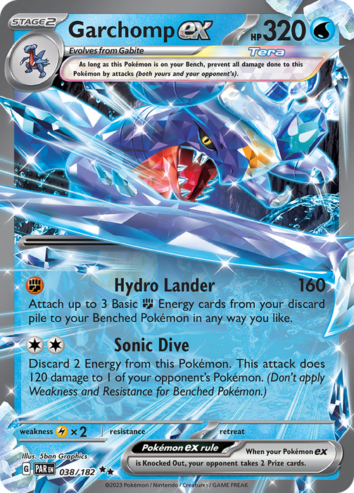 Garchomp ex (038/182) [Scarlet & Violet: Paradox Rift] 