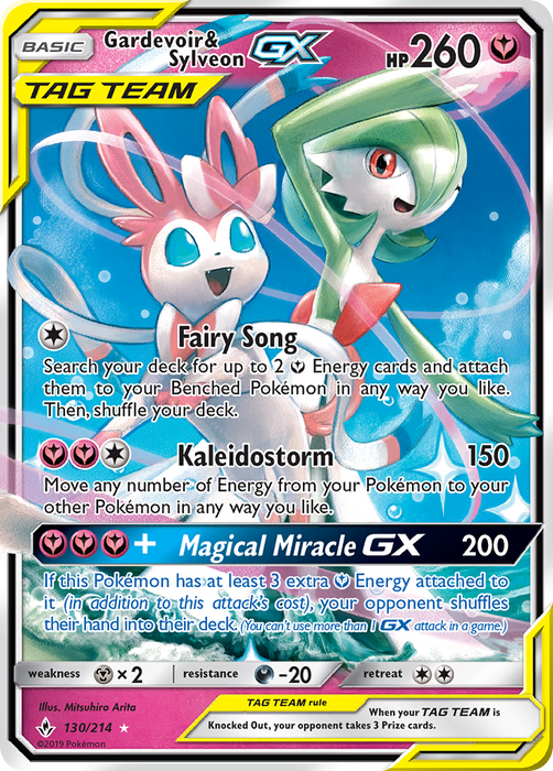 Gardevoir & Sylveon GX (130/214) [Sun & Moon: Unbroken Bonds] 