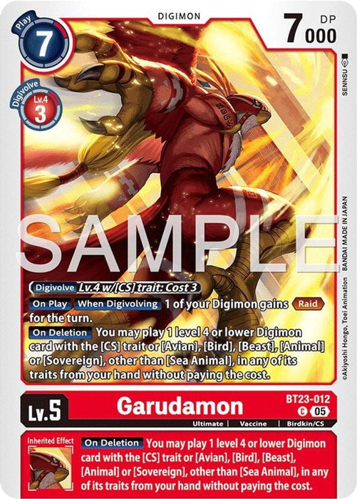 Garudamon (#BT23-012 C) (Hackers' Slumber) Near Mint 