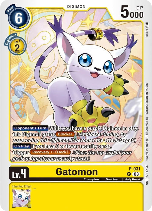 Gatomon - P-031 (Blast Ace Pre-Release) (#P-031 P) (Digimon Promotion Cards) Near Mint 