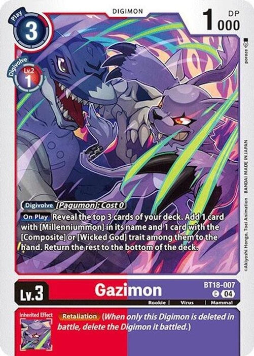 Gazimon (#BT18-007 C) (Release Special Booster 2.0) Near Mint 