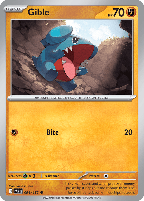 Gible (094/182) [Scarlet & Violet: Paradox Rift] 