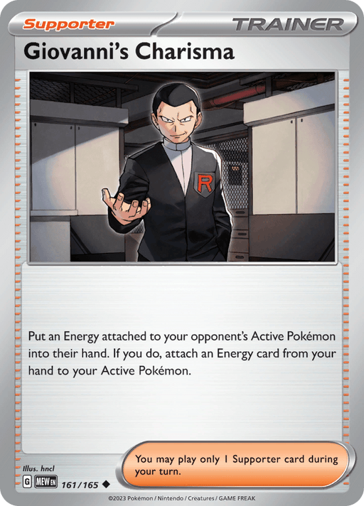 Giovanni's Charisma (161/165) [Scarlet & Violet: 151] 