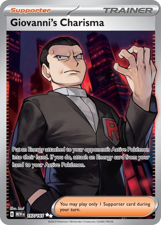 Giovanni's Charisma (197/165) [Scarlet & Violet: 151] 