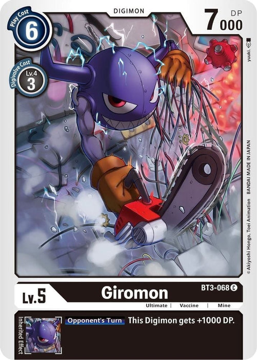 Giromon (#BT3-068 C) (Release Special Booster 1.5) Near Mint 