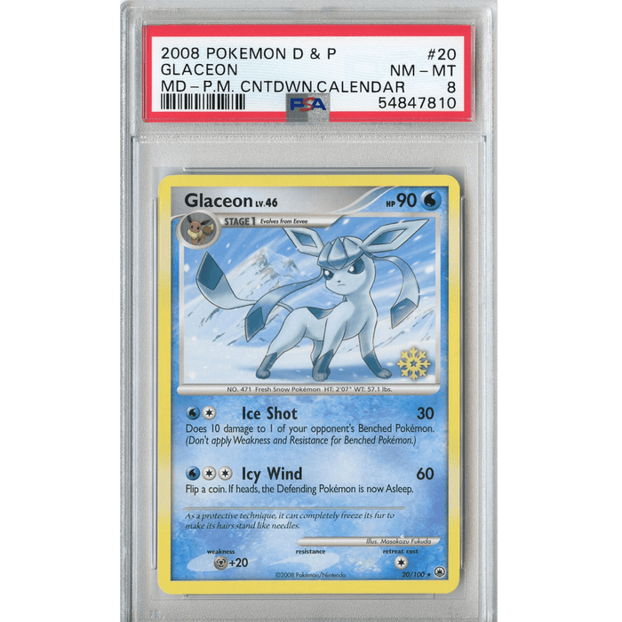 Glaceon (20/100) - Promo - Countdown Calendar [PSA 8] 