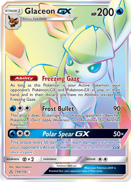 Glaceon GX (Secret Rare) [SM - Ultra Prism] 