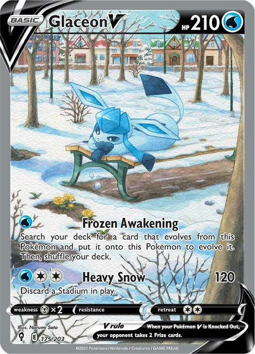 Glaceon V (175/203) [Sword & Shield: Evolving Skies] 