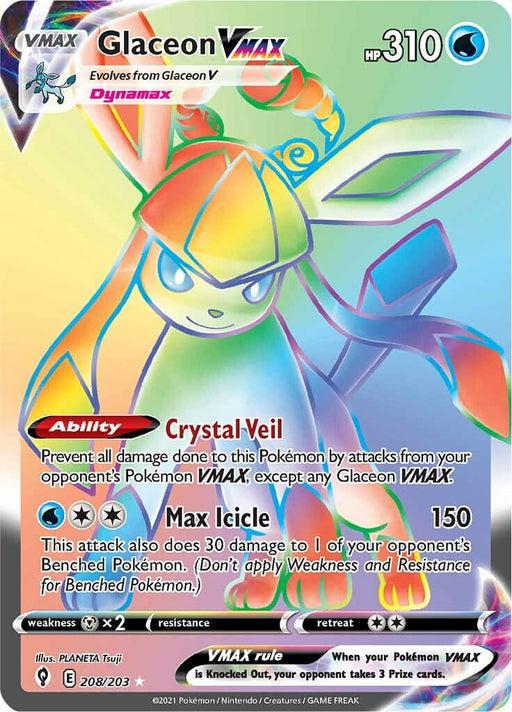 Glaceon VMAX (208/203) [Sword & Shield: Evolving Skies] 