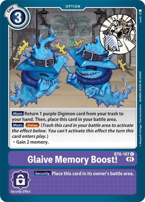 Glaive Memory Boost! (#BT6-107 C) (Double Diamond) Near Mint 